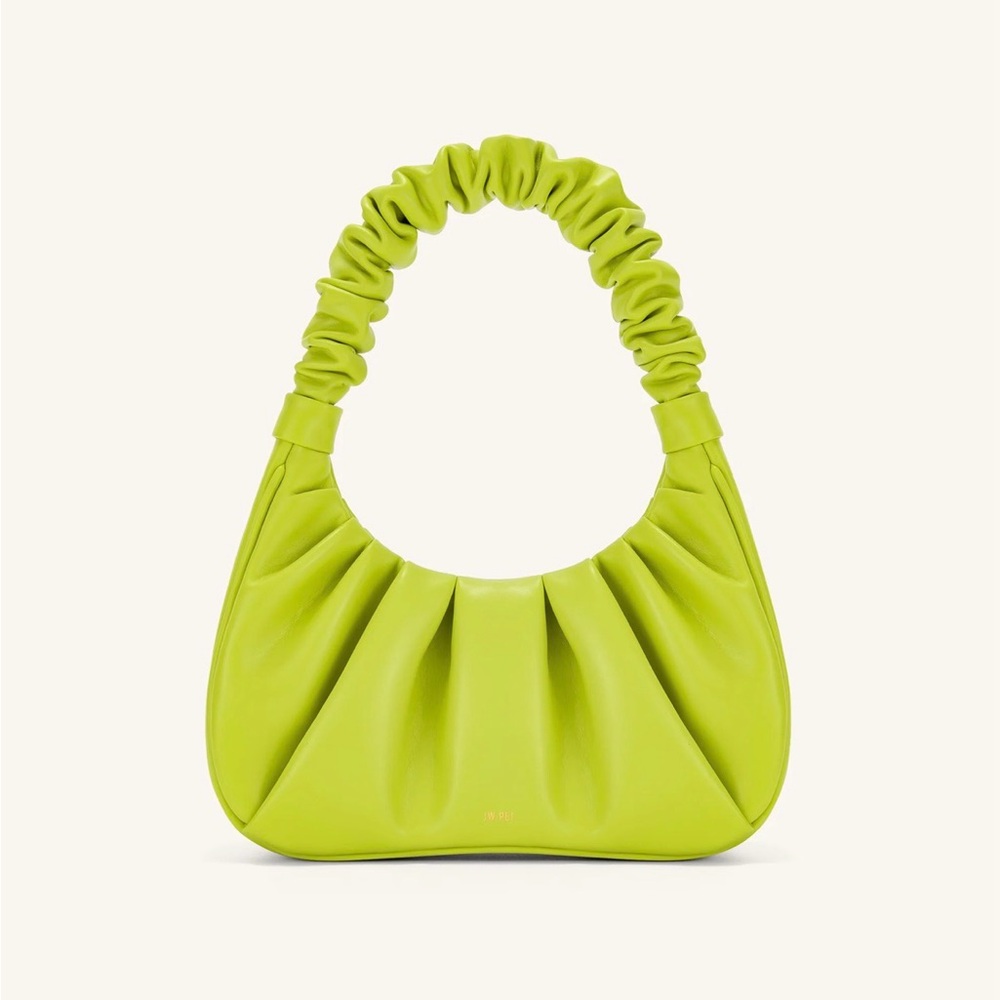 JWPEI - Gabbi Ruched Hobo Handbag - Cyber Lime